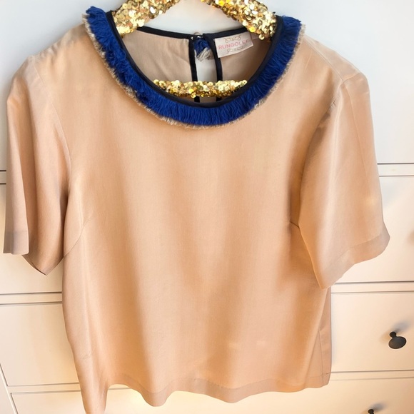 Rungolee Tops - Rungolee Silk Fringe Top